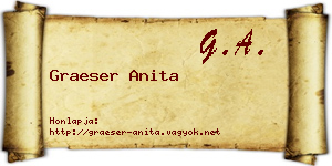 Graeser Anita névjegykártya